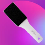 TRITON Professional Dual Sided Emery Coated Curved Pedicure Foot Scraper Feet Filer for Dead Skin Removing Callus Remover Foot Scrubber_White