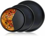 MyHomesWolrd Pizza PAN Combo 23,26,29,cm 3PCS Pizza Baking Pan Black Baking Sheets
