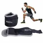 Joyfit Ankle Weights (1Kg) - Adjustable Wrist Weights, Neoprene padded, Sand filled weights. For Running, Cycling, Crossfit. Home/Gym Fitness Workouts-Ideal For men and women (1 Pair)