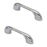 Rawk Stainless Steel 157 Kitchen Cabinet and Drawer Handle, Wardrobe Handles 10 inch Size for Wardrobe Door Cabinet with screws (C.P & Two Tone Finish, 10-inch, Pack of 2)