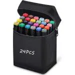 YAVRIXZ Alcohol Markers Drawing Marker drawing color Sketch Marker Watercolor Pens Sketch pen Graphic Marker Pen Kids color stasnory (24 PCS)
