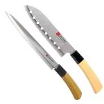 Shruthi Yingguns Ceramic Knife (2 Pack) Sashimi Paring Knife 8' inches + Santoku 8' inches Blade Japanese Knife for Cutting Slice Dice Steak Meat Chicken Cheese Vegetable Fruits