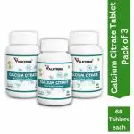 VALKYRINE Calcium Citrate - 180 Tablets(Pack of 3)