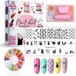 Royalkart Nail Art Combo Kit With 3D Nail Art Stamping Image Plates, Double-Sided Stamper & Scraper and Nail Art Tools & Accessories