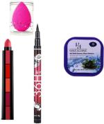 BINGEABLE HDA64 Pro Waterproof Sketch Pen Eyeliner, Long Lasting Super Matte 5 in 1 Lipsticks for Girls and Women, 30 Pieces Half N Half Nail Wipes