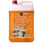 BLISS & BLUSH Dishwash Liquid 5 Liter Orange Fresh Fragrance Powerful Grease Cleaner Removes Toughest Stains