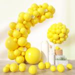 Party Propz Yellow Rubber Metallic Balloons (Set Of 50)