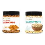 FARMCRAVES Premium Combo Pack - Whole Almonds and Whole Cashews (250Gm Each), Rich in Protein, High in Fiber, Good for Health, Loaded with Antioxidants, Nuts & Dry Fruits
