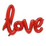 Grand Shop Red Rubber Large Cursive Love Foil Balloon
