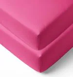 Bacati Pink Mix N Match Solid Fuchsia Crib Fitted Sheet 0 - 24 M (132 cm x 71 cm) Pack Of 2