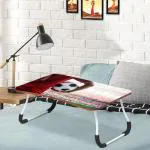 SATTVA Classy.Elegant.Stylish Multipurpose Foldable Printed Laptop Table Printed Bed Table for Adults | Portable Study Table for Kids | Work from Home Lapdesk | Writing Desk_Football Player