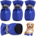 KUTKUT Dog Boots Paw Protector, Anti-Slip Dog Shoes Pet Booties with Reflective Straps for Small Dogs  (Size: 5, Feet Long: 5.5cm, Feet Wide: 4.5cm)