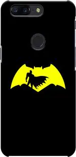 CustomEra OnePlus 5T Black, Yellow Batman Design Plastic Hard Case Back Cover