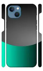 YAPZONE Simple/Plain Grey and Mint Green Color |Designer Printed Hard Back Cover for Apple iPhone 13 Premium & Attractive Case for Your Smartphone