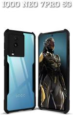 XOVO Back Cover for IQOO NEO 7 Pro 5G, iQOO Neo 7 Pro 5G (Transparent, Dual Protection, Pack of 1)