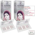 PERPAA Kumkum Dark Maroon Round Bindi Book for Ladies Forehead Pack of 2-15 Flaps Each Box (Stick On) (10, Diameter 1.75mm)