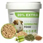 Tunai Guinea Pig Food with All Essential Nutrients Premium Food for Guinea Pig and Mini Pig Food 500g Plus 20% Extra Food Pellets (Pack of 1)
