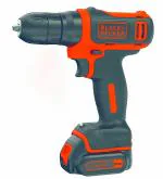 Black Decker 18 V Reversible Plastic Cordless Drill Machine (Pack of 3)