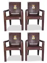 NPPL National Leo Comfortable Chair (Weight Bearing Capacity 200 kg) (3 Years Warranty on Manufacturing Defects) (Set of 4)