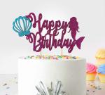 Festiko Happy Birthday Cake Topper Cartoon Characters (Mermaid)