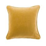 Weave India Plain Velvet Cushion Cover 16x16 Inches Set of 1-Ochre