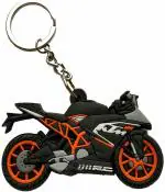 Blue Aura Ktm Black Rubber Double Sided Bike Logo Rubber Keychain For Car Bike Men Women Keyring