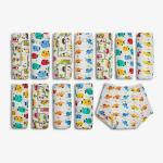 SuperBottoms Striking Whites Padded Waterproof Pull up Underwear/Potty Training Pants (3-4 Years) Pack of 12