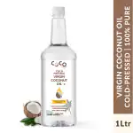 COCO CRUSH Extra Virgin Coconut Oil - 100% Pure Cold Pressed - Facial Massage (1000 ml)