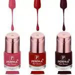 Perpaa Pink Punch, Stylish Red, Bridal Maroon Nail Polish (Pack Of 3)