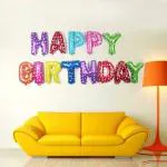 FANEX Doted Happy Birthday Foil Balloon Letter (Pack of 13)