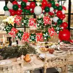 RG Accessories Red, White, Green Solid Balloons Combo Kit For Christmas Party Decoration (Pack Of 52)