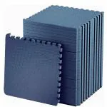 Chekido 4-16 pcs 1 Inch/25mm Gym Floor mat for Heavy Workout Puzzle mat Home Exercise, Gym Equipment mat Interlocking Eva Foam Flooring Rubber Tiles Yoga, Kids (6 pcs, Navy Blue)