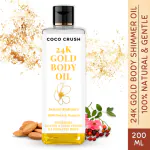 COCO CRUSH 24K Gold Radiance Elixir | Face & Body Beauty Oil for Glowing Skin, Skin Brightening, Reduce Wrinkles, Acne, Pigmentation, Dark Spots | Natural & Organic | Instant Radiance, Nourishment & Satin Finish