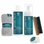 ROYAL CARE PROFESSIONAL Shoe Cleaner Foam Kit |FOAM 150 ML + SHINE 200 ML + MICROFIBER CLOTH + BRUSH + SHINE SPONGE | Cleaning Foam | Works on Leather, Whites, Nubuck, Golf Shoes, Basketball Shoes, Boots, Sandals
