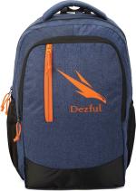Dezful Casual Waterproof Laptop,School,Office Bag for Men Women Boys Girls 36 L Laptop Backpack (Blue, Orange)