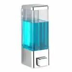 Citrine Wall Mounted Handwash Dispensers for Bathroom Kitchen 350 Ml For Liquid, Sanitizer Stand, Conditioner, Soap, Shampoo, Foam Dispenser (Clear, Silver)