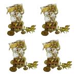 Bitona Multicolor Tissue Silk Plastic Horse Rath - 2 X 6 Inch (Pack Of 4)