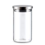 Freelance Borosilicate Glass Jar with Wooden Lid, 1000ml