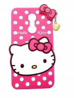 Fastship Rubber Hello Kitty with Golden Latkan Case Back Cove Perfect Fit for Lenovo K53a48 / K6 Note - Pink