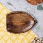 PHIRKCRAFT Serving Trays and Platters, Fish - Shaped Wooden Serving Plate Board for Fish Dish, Fruit Dessert, Sushi Cheese Snack, 12x9 inch