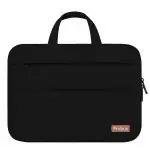 Shopizone Black Polyester Laptop Bag Sleeve Notebook Case Soft Cover For Dell Hp Macbook 15.6 inch