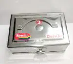 NAAYAGI - STAINLESS STEEL MADE - Traditional Tamilnadu design / betel box, SS BEETEL BOX / storage box, multi use ( silver )