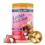 Teacurry Litchi Instant Iced Tea (160 Gram) -No Artificial Flavor, No Chemicals - Natural Refreshing Cooling Summer Lychee Ice Tea