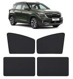 Auto Hub Sun Shades Car Half Sunshade Compatible with Kia Seltos - Pack of 4