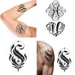 Ordershock Waterproof HS Name Letter Temporary Body Tattoo (Pack of 2)