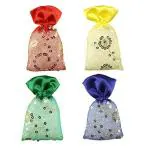 3Pure Perfume Potli Assorted Fragrances Air Freshener, 50gm, Set of 4pcs , Pack of 4