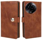 Fastship Realme 11x 5G Flip Cover | Full Body Protection | Wallet Button Magnetic Closure Book Cover Leather Flip Case for Realme 11x 5G - Executive Brown