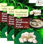 DryOfeast Royal Mushroom Soup Premix - 57g each (Pack of 3)