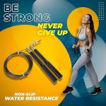 Shopeleven Metal Skipping Rope Strong Adjustable Speed Skipping Ropes For Adults Lightweight Fitness Equipment Jump Rope For Home Gym