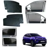 WolkomHome Car Accessories Fix Curtain Window Shades Half Curtains Sunshade for Nexon Facelift 2023